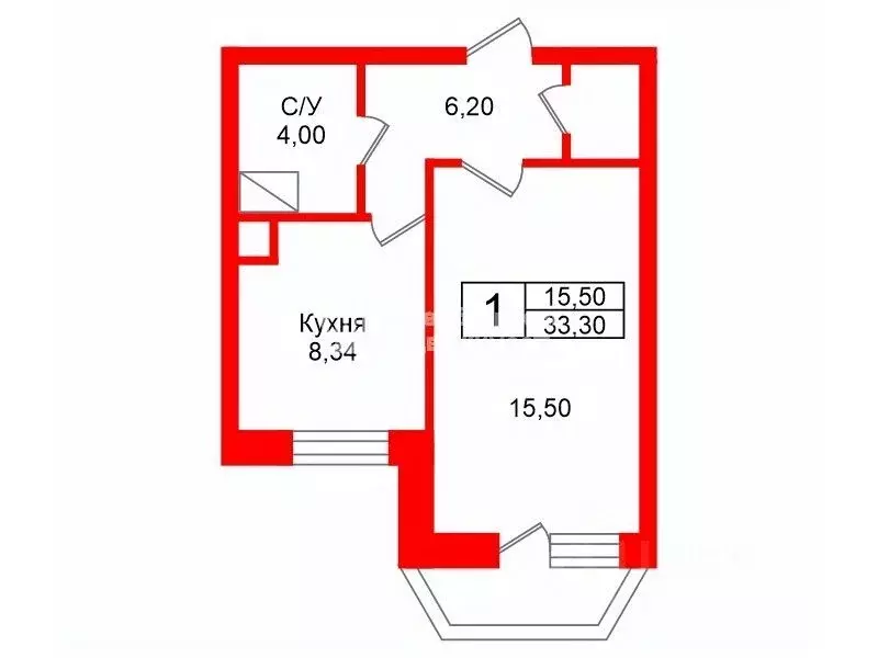 1-к кв. Ленинградская область, Кудрово г. Всеволожский район, ... - Фото 2