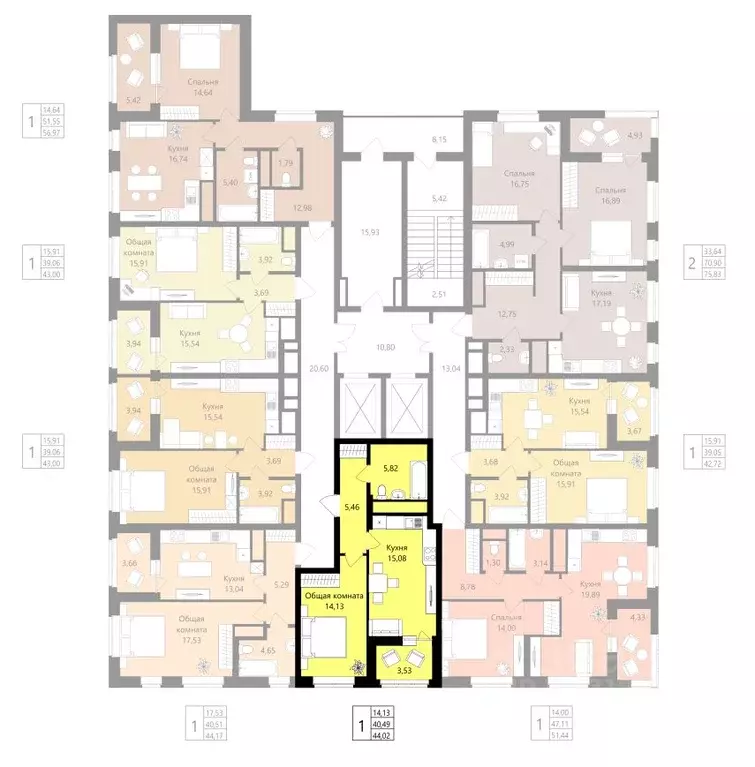 1-к кв. Мордовия, Саранск Юбилейный жилрайон, 3-й мкр, Новая История ... - Фото 2