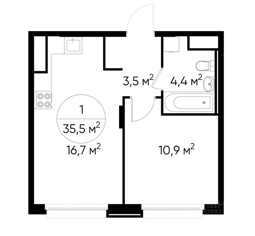 1-к кв. Москва Переделкино Ближнее мкр, 18-й кв-л,  (35.5 м) - Фото 0