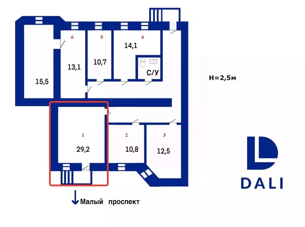 Помещение свободного назначения в Санкт-Петербург просп. Малый ... - Фото 2