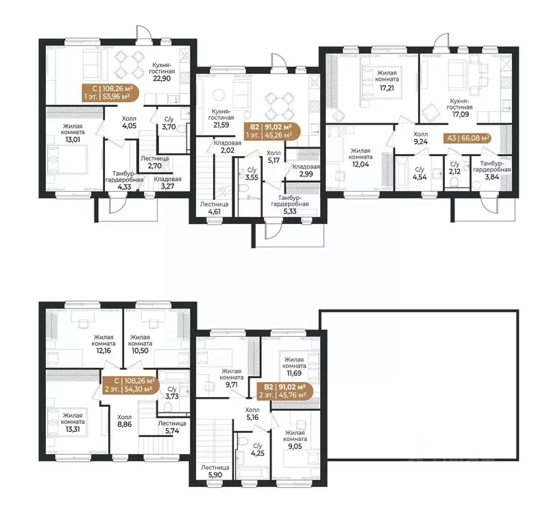 Таунхаус в Ленинградская область, Всеволожск ш. Южное (108 м) - Фото 2
