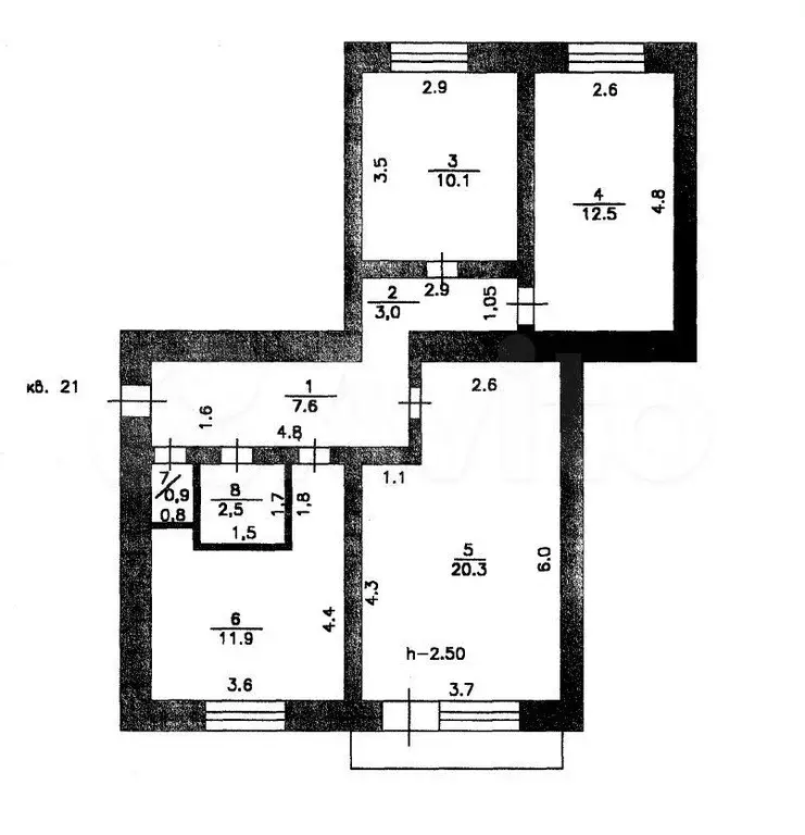Аукцион: 3-к. квартира, 68,7 м, 3/4 эт. - Фото 0