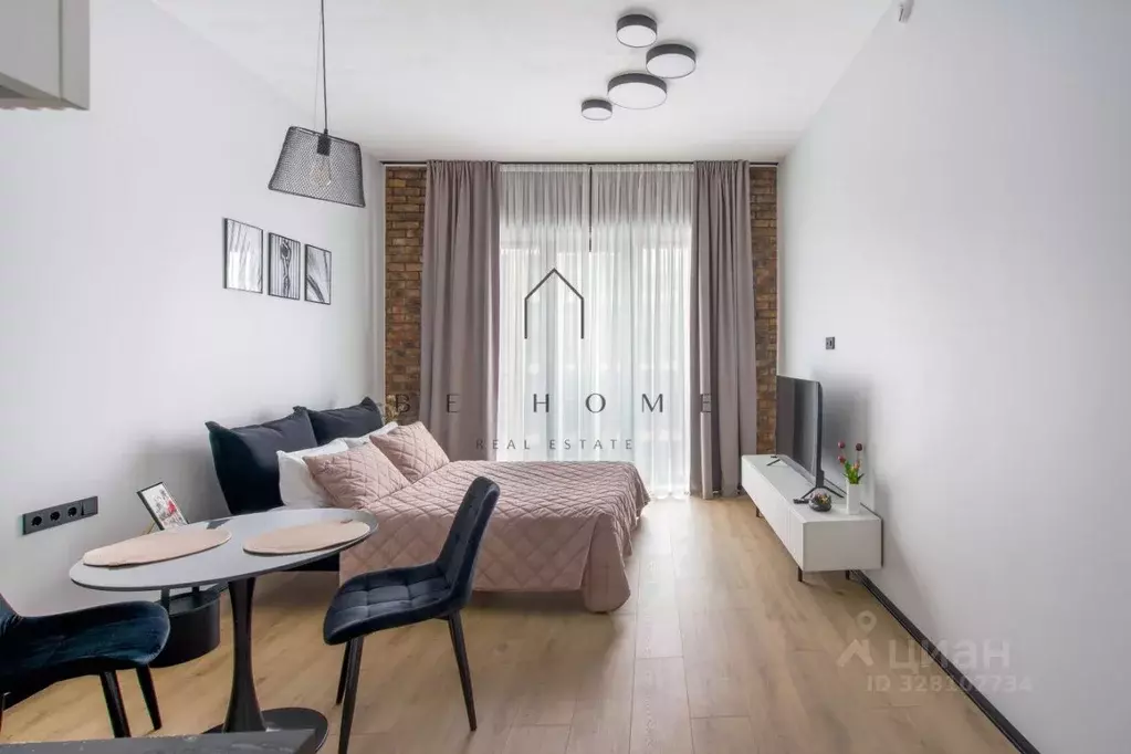 Студия Санкт-Петербург наб. Макарова, 58 (30.0 м) - Фото 1