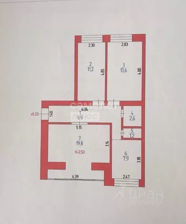 3-к кв. Оренбургская область, Орск Новый город мкр, ул. Ялтинская, 78 ... - Фото 2