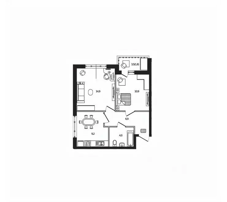 2-к кв. Краснодарский край, Краснодар пос. Пригородный, Сиреневый ... - Фото 1