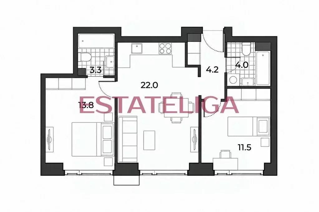 2-к кв. Москва ул. Борисовские Пруды, 3К2 (58.8 м) - Фото 2