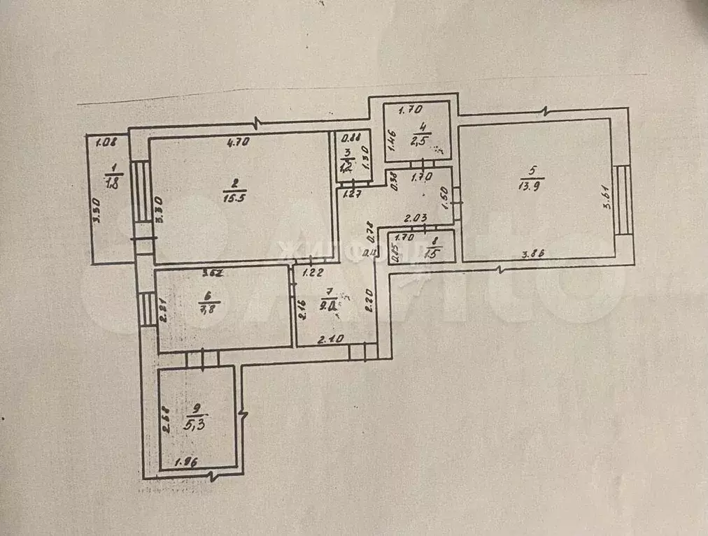 2-к. квартира, 60 м, 3/3 эт. - Фото 0