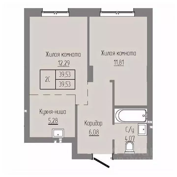 2-к кв. Новосибирская область, Новосибирский район, Краснообск рп ... - Фото 0