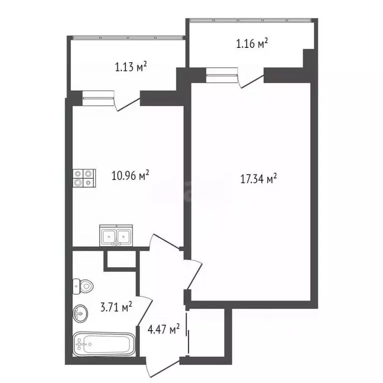 1-к кв. Санкт-Петербург ул. Среднерогатская, 11 (36.5 м) - Фото 1