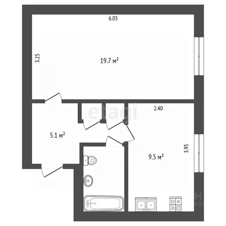 1-к кв. Ямало-Ненецкий АО, Новый Уренгой Мирный мкр, 6/3 (40.2 м) - Фото 0