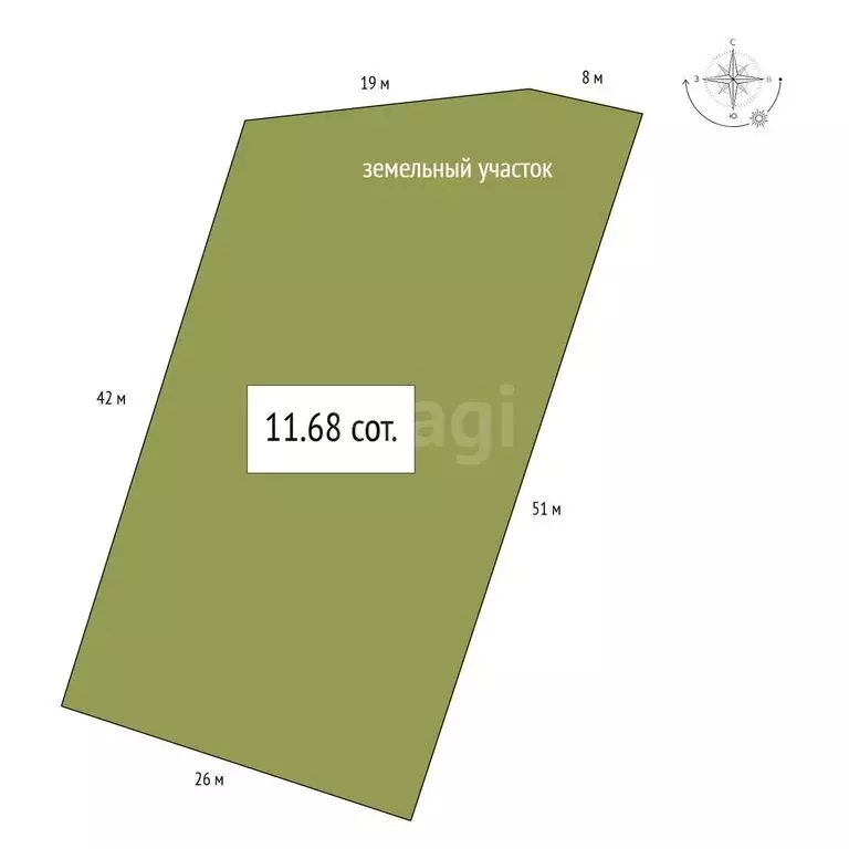 Участок в поселок Агролес, Прибрежная улица (11.68 м) - Фото 1