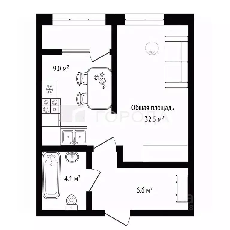 1-к кв. Новосибирская область, Новосибирск ул. Михаила Востокова, 2 ... - Фото 2