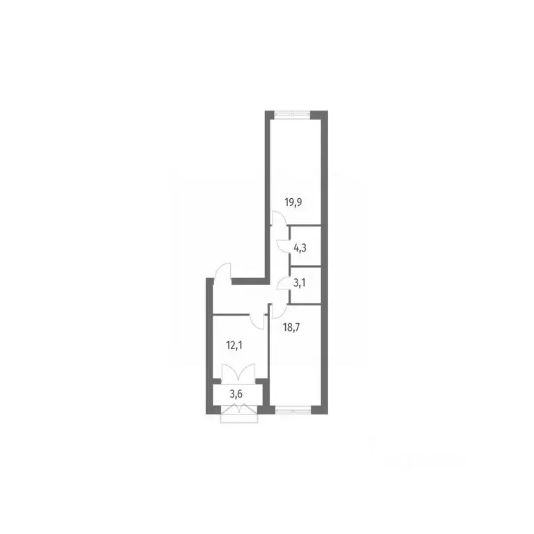 2-к кв. Санкт-Петербург ул. Академика Константинова, 1к1 (71.3 м) - Фото 0