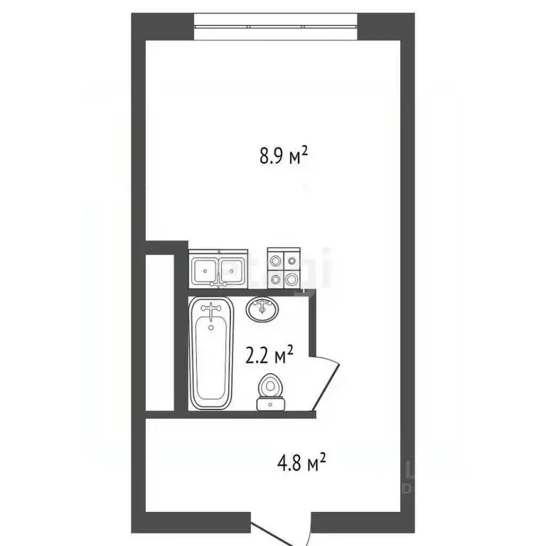 Студия Москва Жигулевская ул., 4К1 (15.9 м) - Фото 1