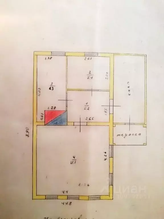 Дом в Оренбургская область, Бугуруслан Московская ул., 100 (35 м) - Фото 0