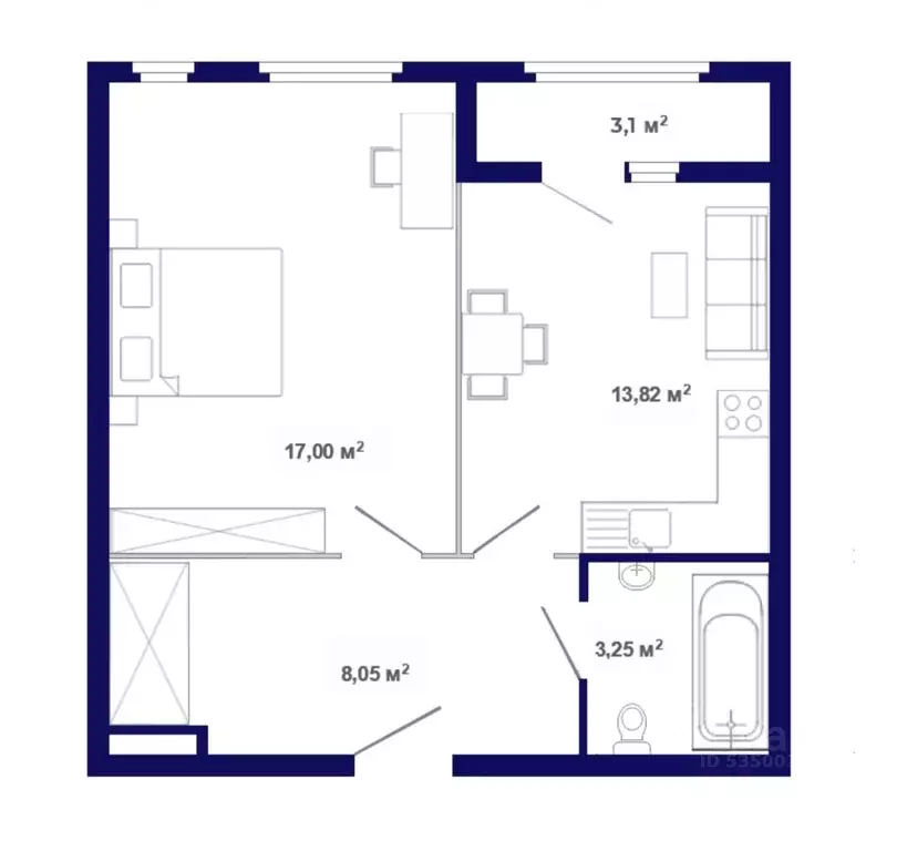 1-к кв. Иркутская область, Иркутский муниципальный округ, Маркова рп, ... - Фото 1