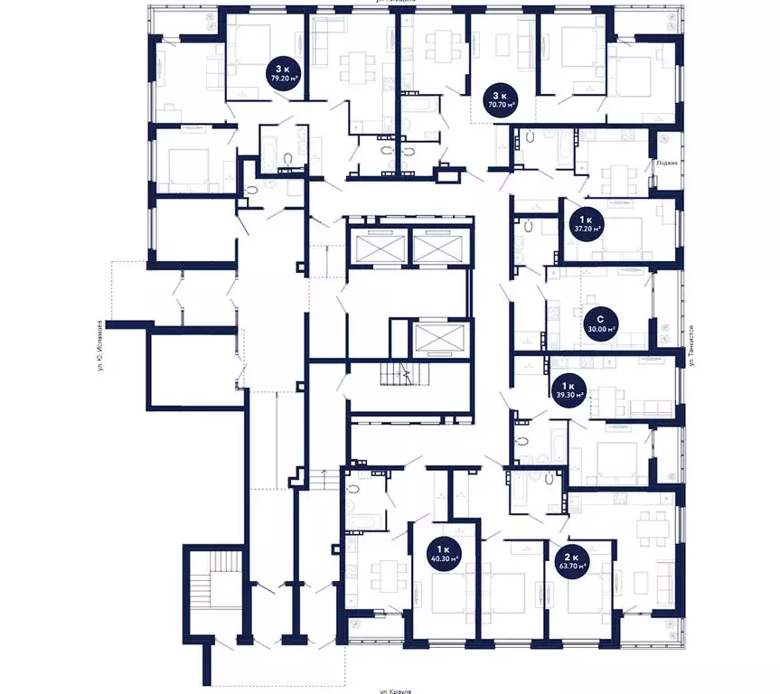 3-к кв. Свердловская область, Екатеринбург ул. Крауля, 170А (70.95 м) - Фото 1