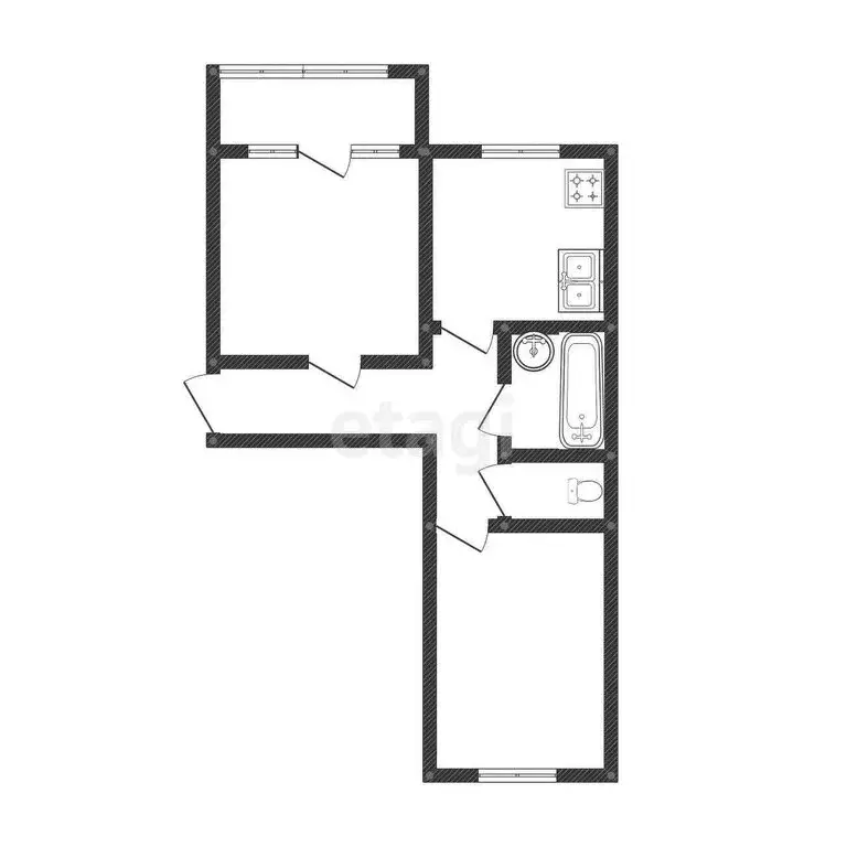 2-комнатная квартира: Миасс, улица Богдана Хмельницкого, 72 (57.6 м) - Фото 1