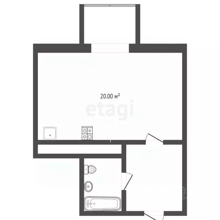 Студия Тюменская область, Тюмень Таврическая ул., 9к3 (33.4 м) - Фото 2