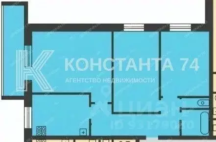 2-к кв. Челябинская область, Челябинск Краснознаменная ул., 16 (61.5 ... - Фото 1