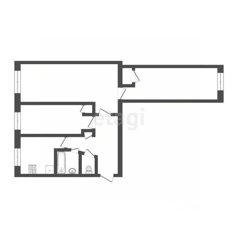 3-к кв. Смоленская область, Смоленск Ново-Краснофлотская ул., 7 (58.9 ... - Фото 1