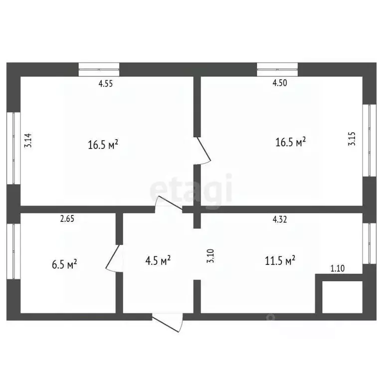 3-к кв. Орловская область, Свердловский район, Змиевка городское ... - Фото 1