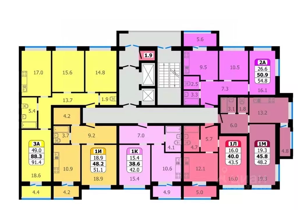 1-к кв. Чувашия, Новочебоксарск Восточная ул., 1к2 (51.1 м) - Фото 2