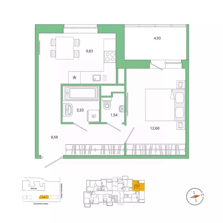 1-к кв. Ленинградская область, Всеволожский район, Заневское городское ... - Фото 1
