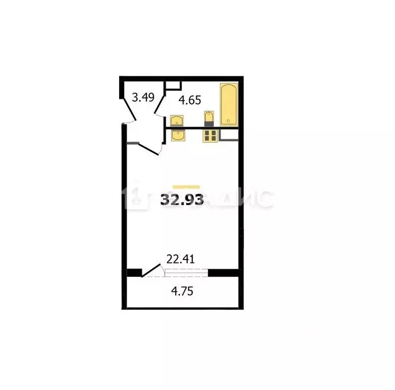 Студия Владимирская область, Владимир ул. Мира, 4 (30.9 м) - Фото 2