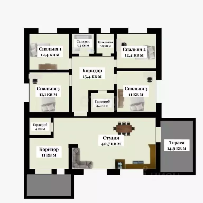 Дом в Татарстан, Высокогорский район, с. Семиозерка, Семь Озер кп ул. ... - Фото 2