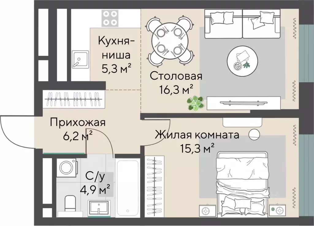1-к кв. Свердловская область, Екатеринбург Парковый мкр, Никольский ... - Фото 0