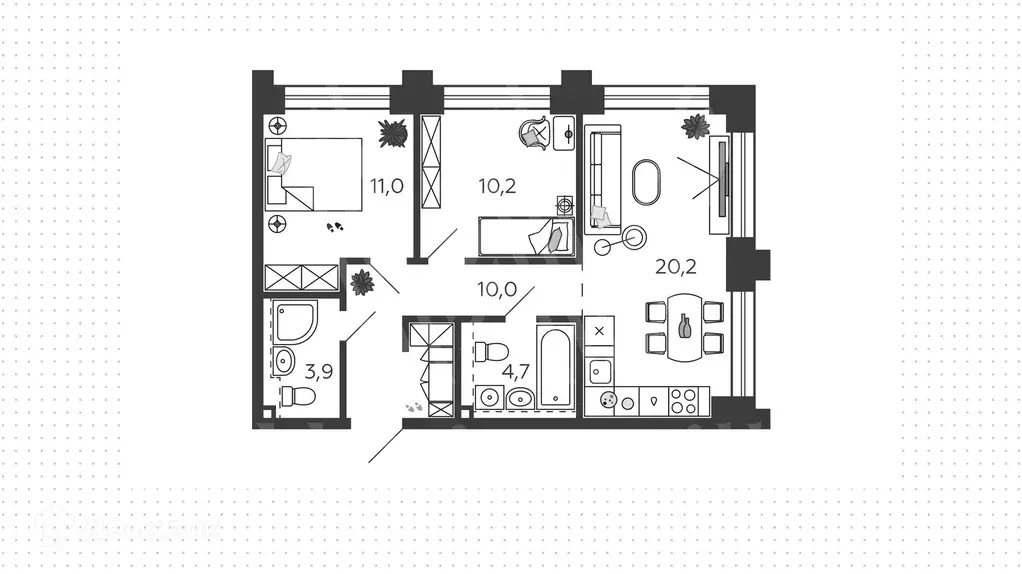 Продаётся 3-к квартира, 60 м - Фото 1