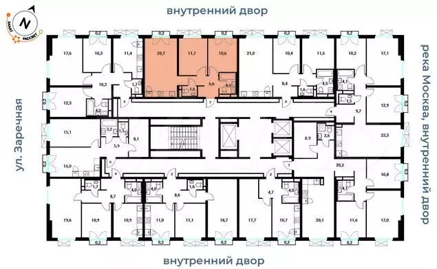 Аукцион: 2-к. квартира, 55,5 м, 15/20 эт. - Фото 0