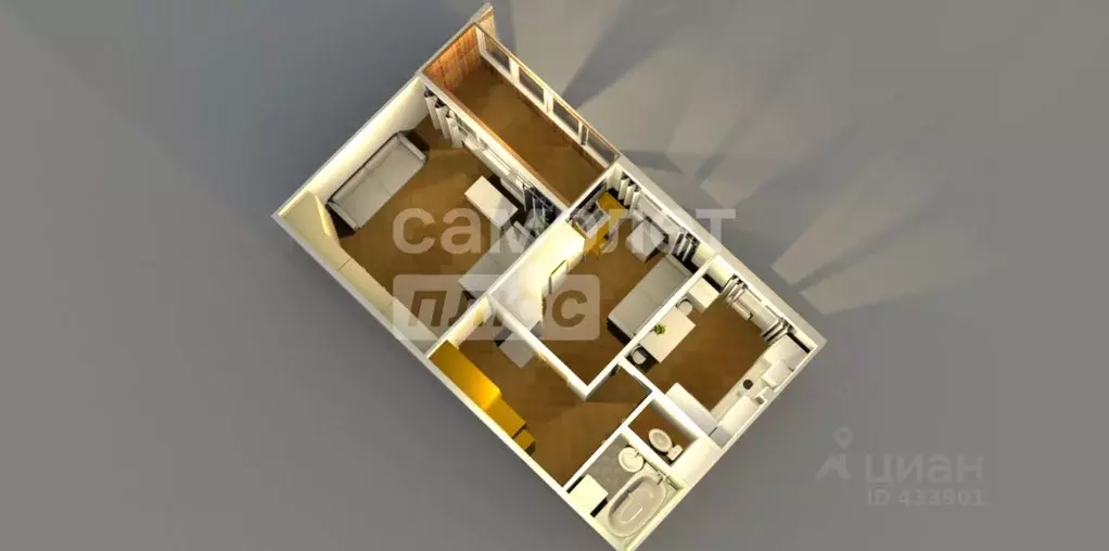 2-к кв. Московская область, Кашира городской округ, д. Барабаново ул. ... - Фото 2