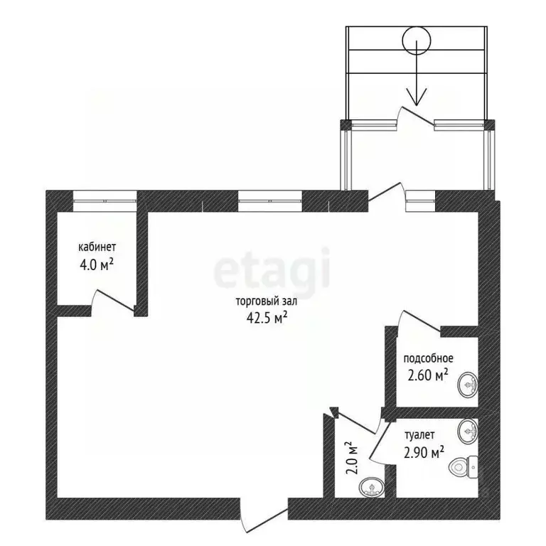 Офис в Амурская область, Благовещенск ул. Ленина, 178/2 (57 м) - Фото 2