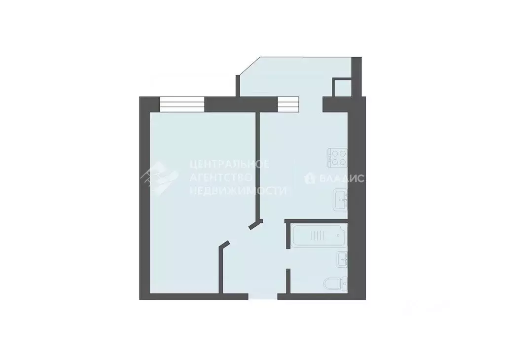 1-к кв. Рязанская область, Рыбное ул. Мира, 12 (37.6 м) - Фото 2