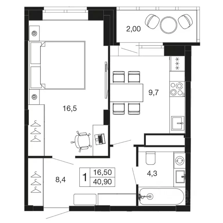 1-к кв. Московская область, Апрелевка Наро-Фоминский городской округ, ... - Фото 1