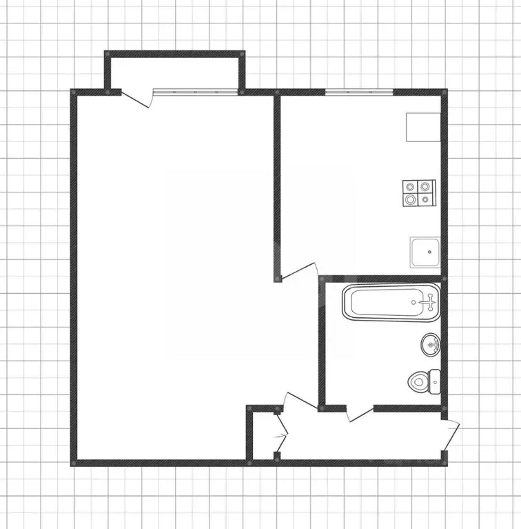 1-к кв. Иркутская область, Ангарск 189-й кв-л, 13 (30.0 м) - Фото 2