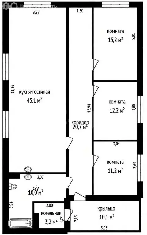 Дом в Ярославль, посёлок Норское, 1-я Арефинская улица (127 м) - Фото 1