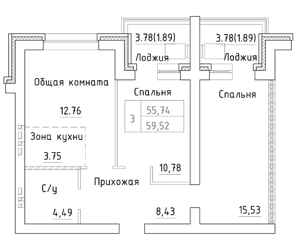 2-к кв. Новосибирская область, Новосибирский район, Мичуринский ... - Фото 0