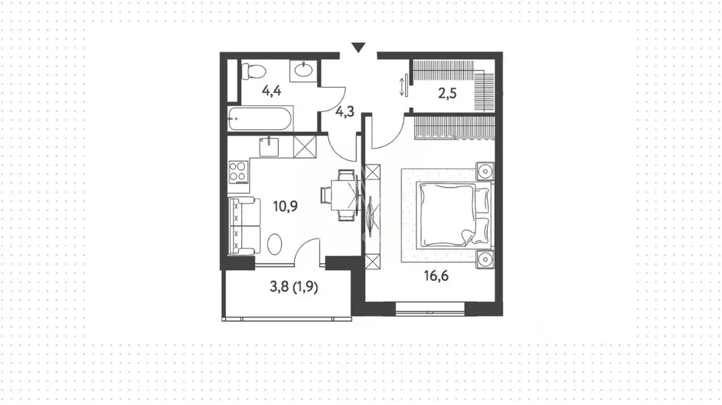 1-к кв. Москва Винницкая ул., 8к3 (40.6 м) - Фото 1