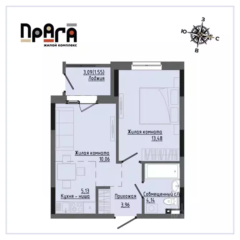 1-к кв. Удмуртия, Ижевск Комсомольская ул., 83 (38.21 м) - Фото 1