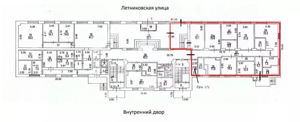 Торговая площадь в Москва Летниковская ул., 10С1 (248 м) - Фото 2