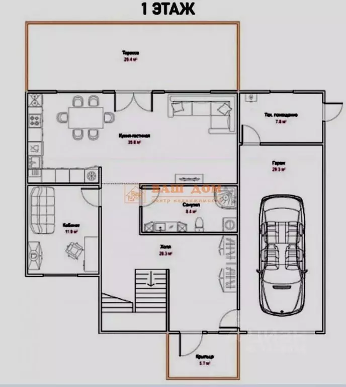 Дом в Тульская область, Щекинский район, Крапивенское с/пос, пос. ... - Фото 2