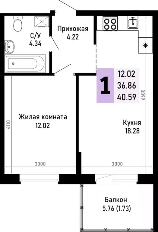 1-к кв. Краснодарский край, Анапа муниципальный округ, Нижняя ... - Фото 0