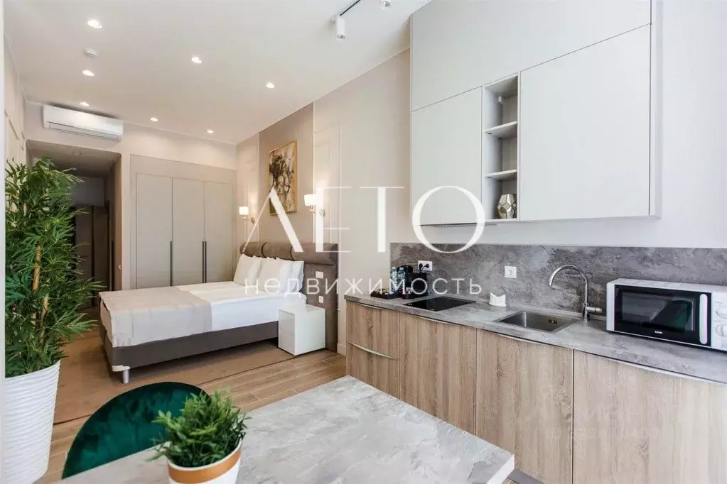 Студия Краснодарский край, Сочи Центральный мкр, ул. Навагинская, 11А ... - Фото 1