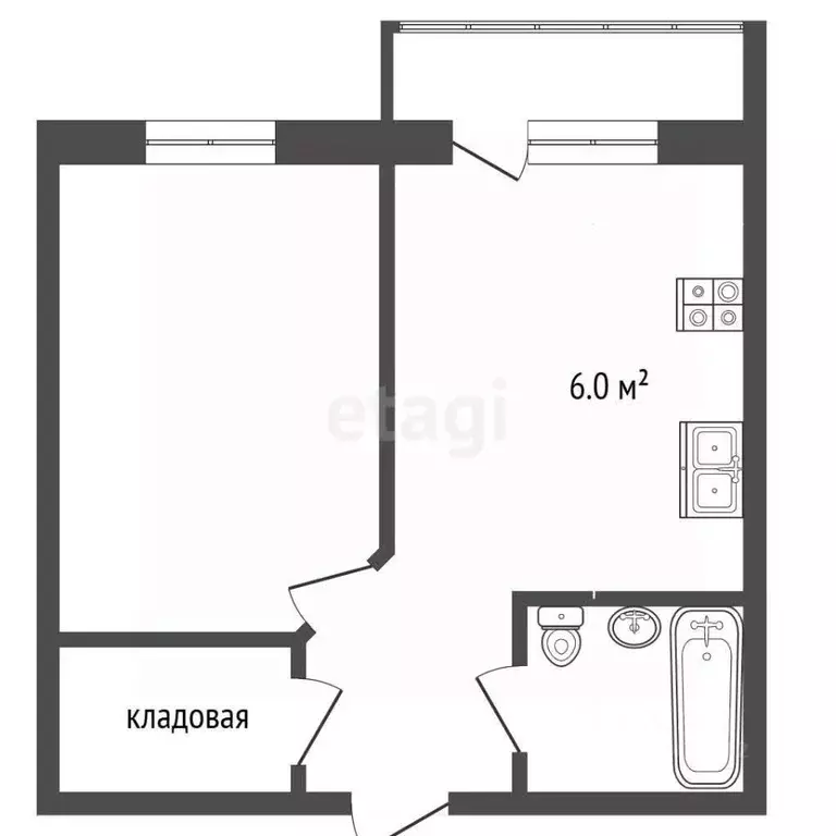 1-к кв. Забайкальский край, Чита пос. Текстильщиков, Молодежный мкр, 2 ... - Фото 1