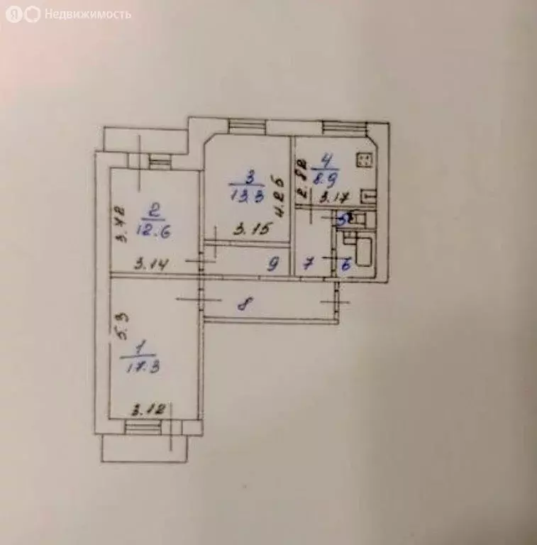 3-комнатная квартира: Белгород, проспект Славы, 6 (71.4 м) - Фото 2