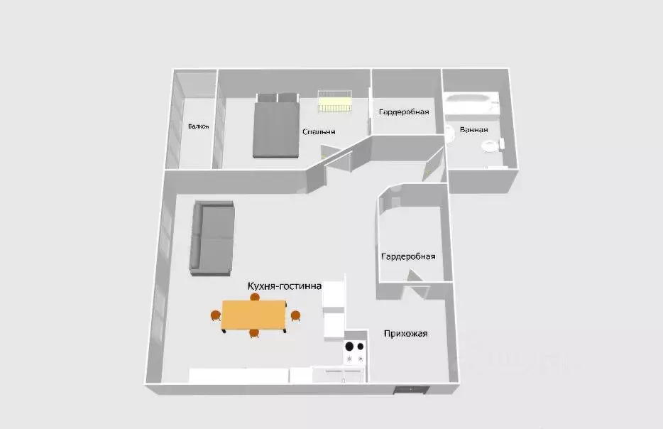 2-к кв. Сахалинская область, Южно-Сахалинск Ветеранская ул., 16к2 ... - Фото 2