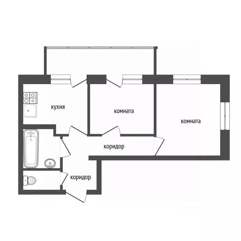 2-к кв. Воронежская область, Воронеж ул. 9 Января, 233/54 (47.0 м) - Фото 1